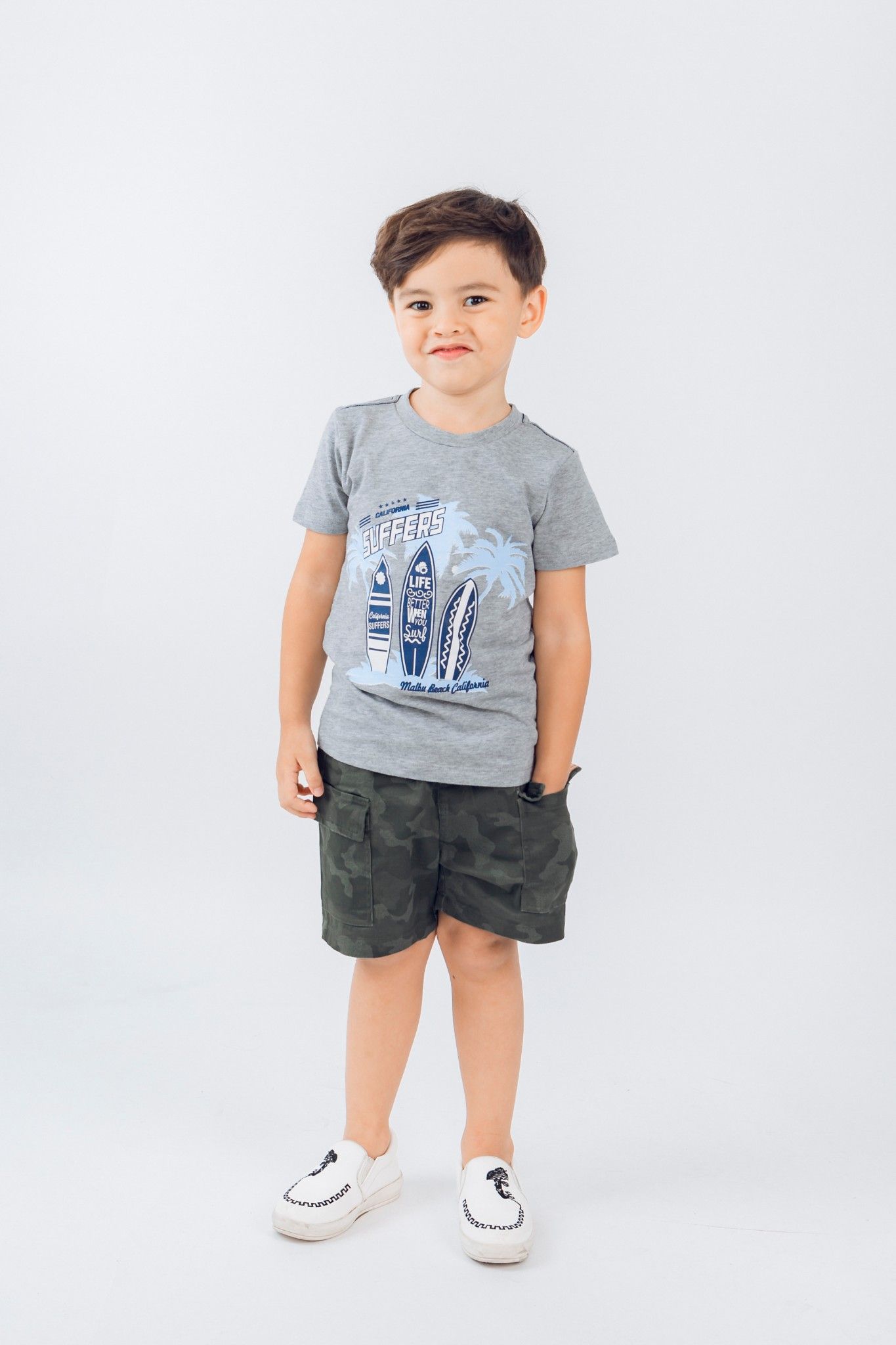Quần short kaki bé trai Rabity 9138