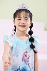 Đầm váy thô ngắn tay bé gái Elsa Rabity 5801