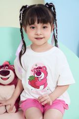 Bộ thun ngắn tay Gấu dâu Lotso bé gái Rabity 560.006