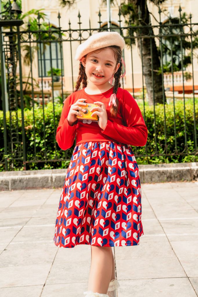 Đầm váy thô dài tay bé gái Rabity x ELLE Kids - designed in Paris 83042