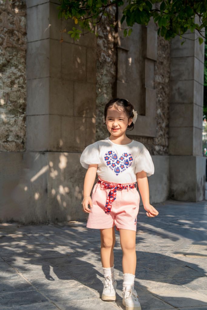 Áo thun ngắn tay bé gái Rabity x ELLE Kids- designed in Paris 83021