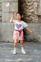 Quần short thô bé gái Rabity x ELLE Kids- designed in Paris 83016