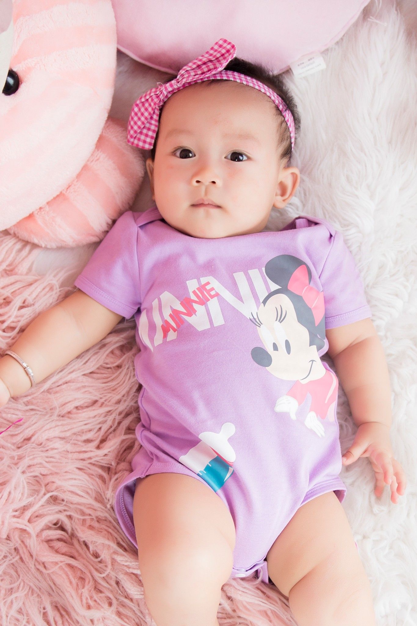 Bộ liền sơ sinh Mickey bé gái Rabity 5015
