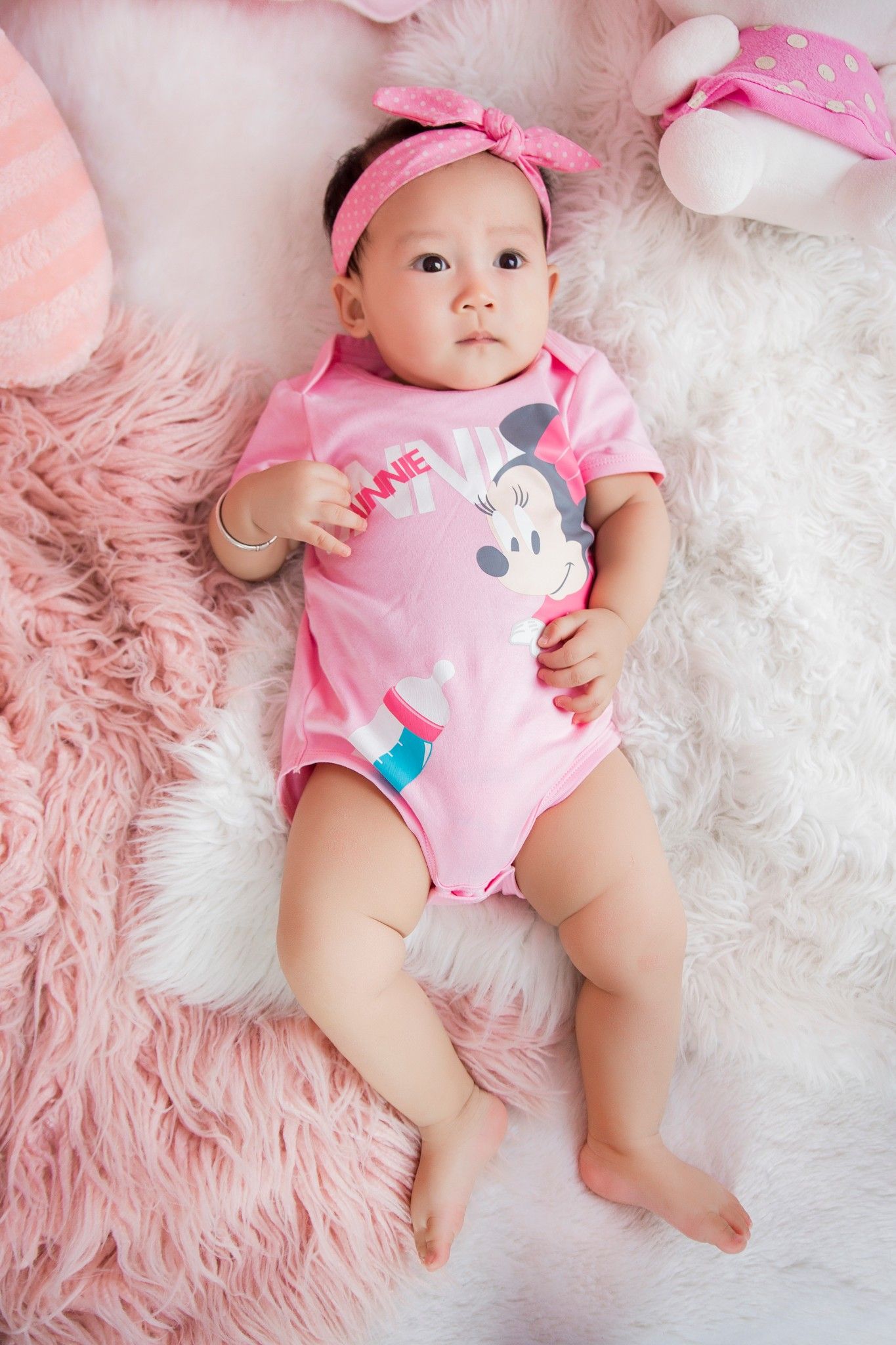 Bộ liền sơ sinh Mickey bé gái Rabity 5015