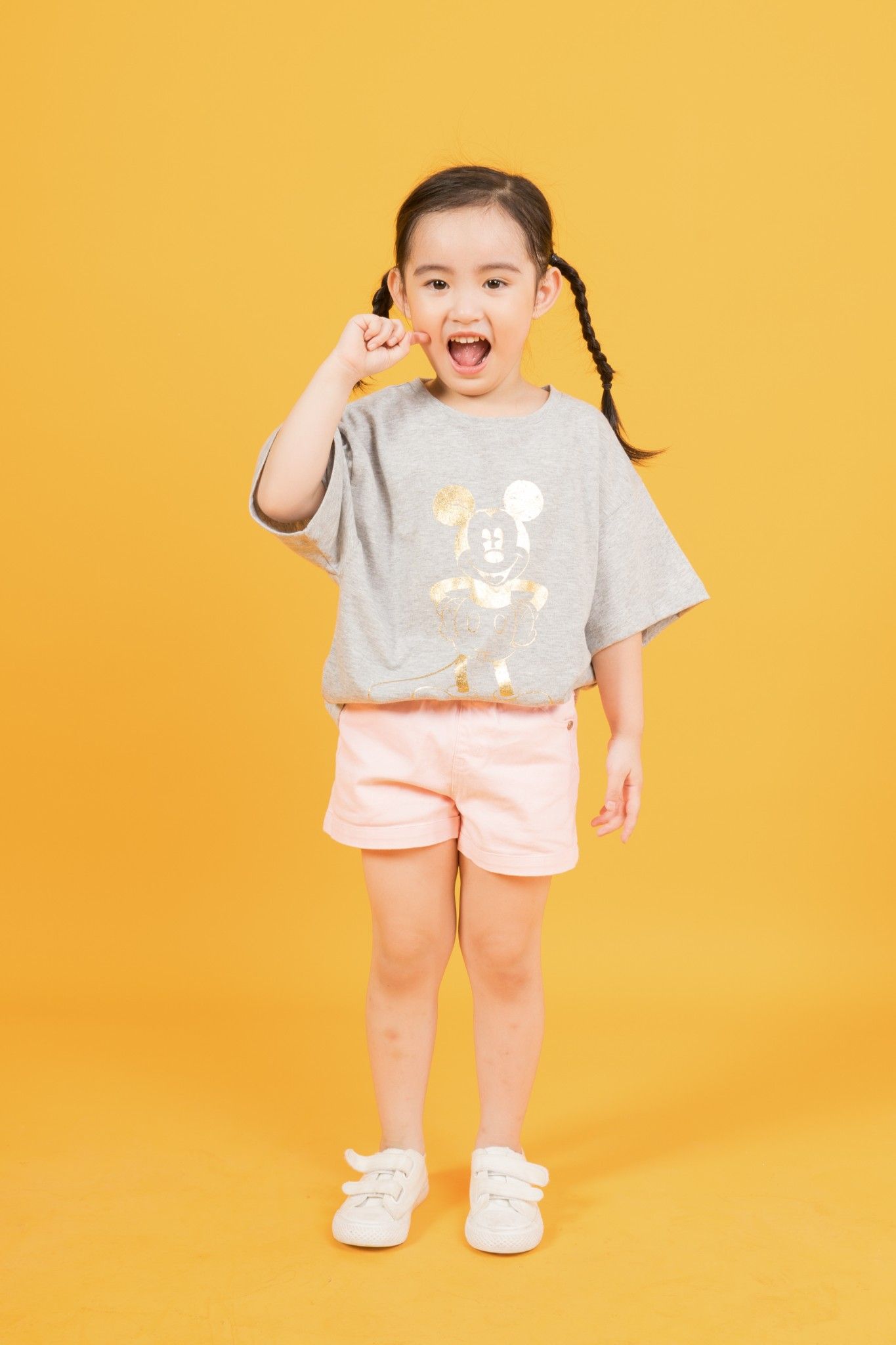 Áo thun cổ tròn ngắn tay bé gái Rabity 5127.5216