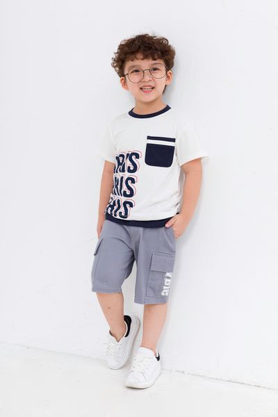 Quần shorts kaki bé trai Rabity x ELLE Kids- designed in Paris 80014