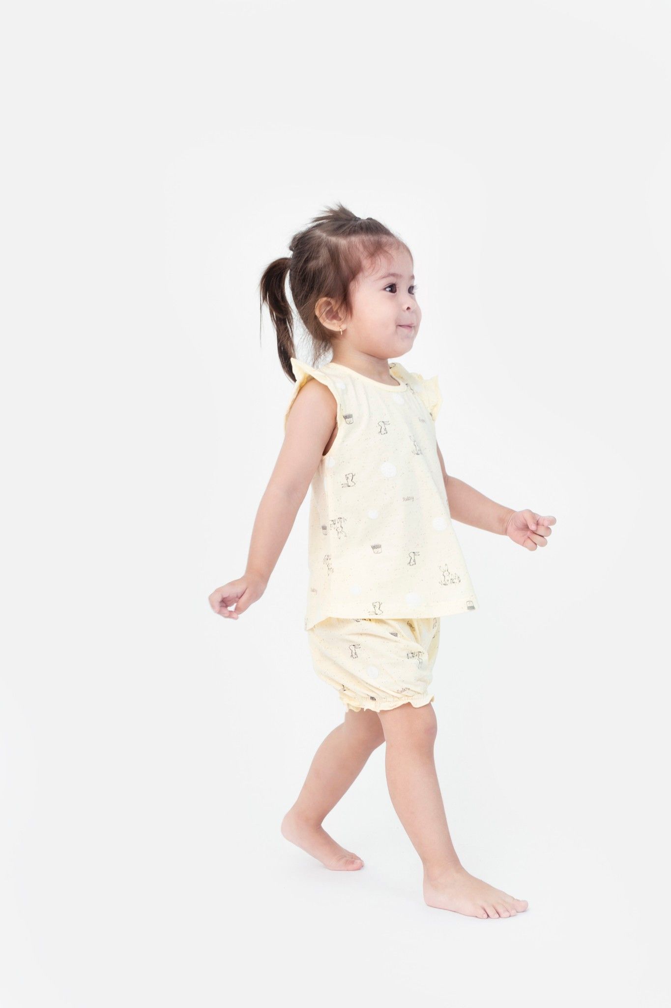 Bộ sơ sinh ngắn tay bé gái Rabity 0050
