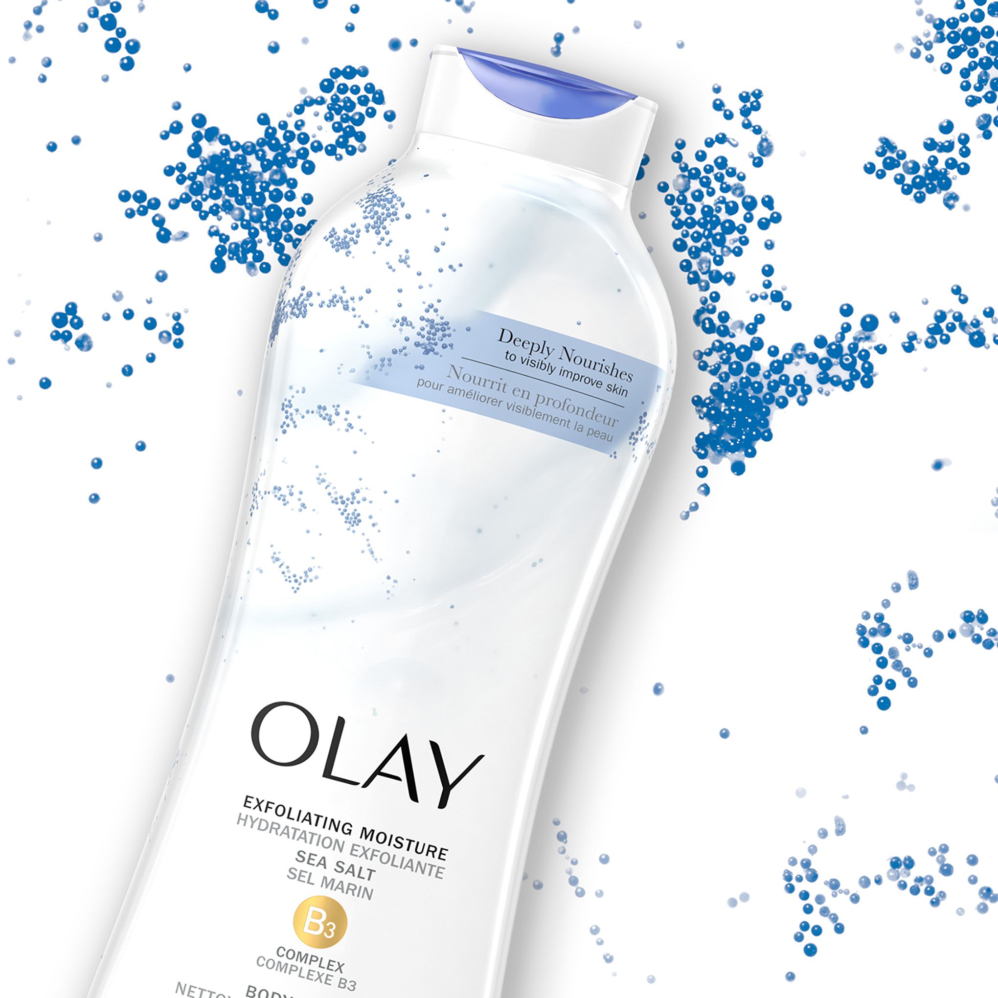 Sữa Tắm OLAY tẩy tế bào chết hương Muối Biển 650ml