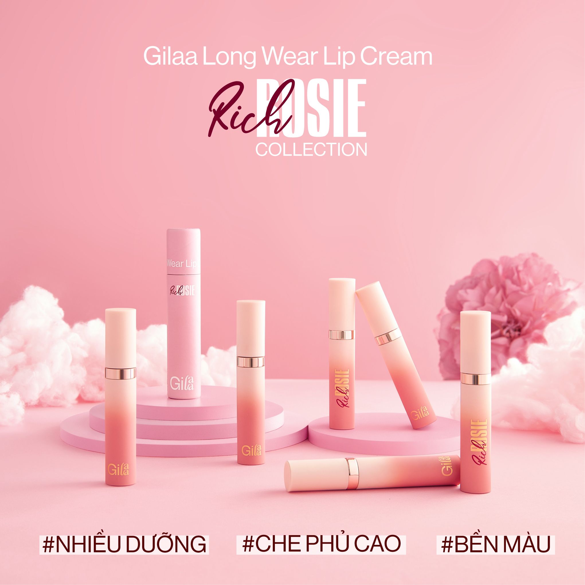 Son Môi Gilaa (Long Wear Lip Cream #08 Take A Sip, 5G)
