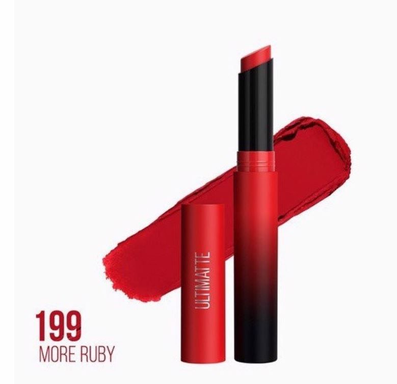 Son Thỏi Maybelline New York Color Sensational Ultimatte Matte Lipstick 1.7g .#199 More Ruby