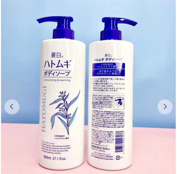 Sữa tắm ý dĩ làm trắng da Hatomugi 800ml