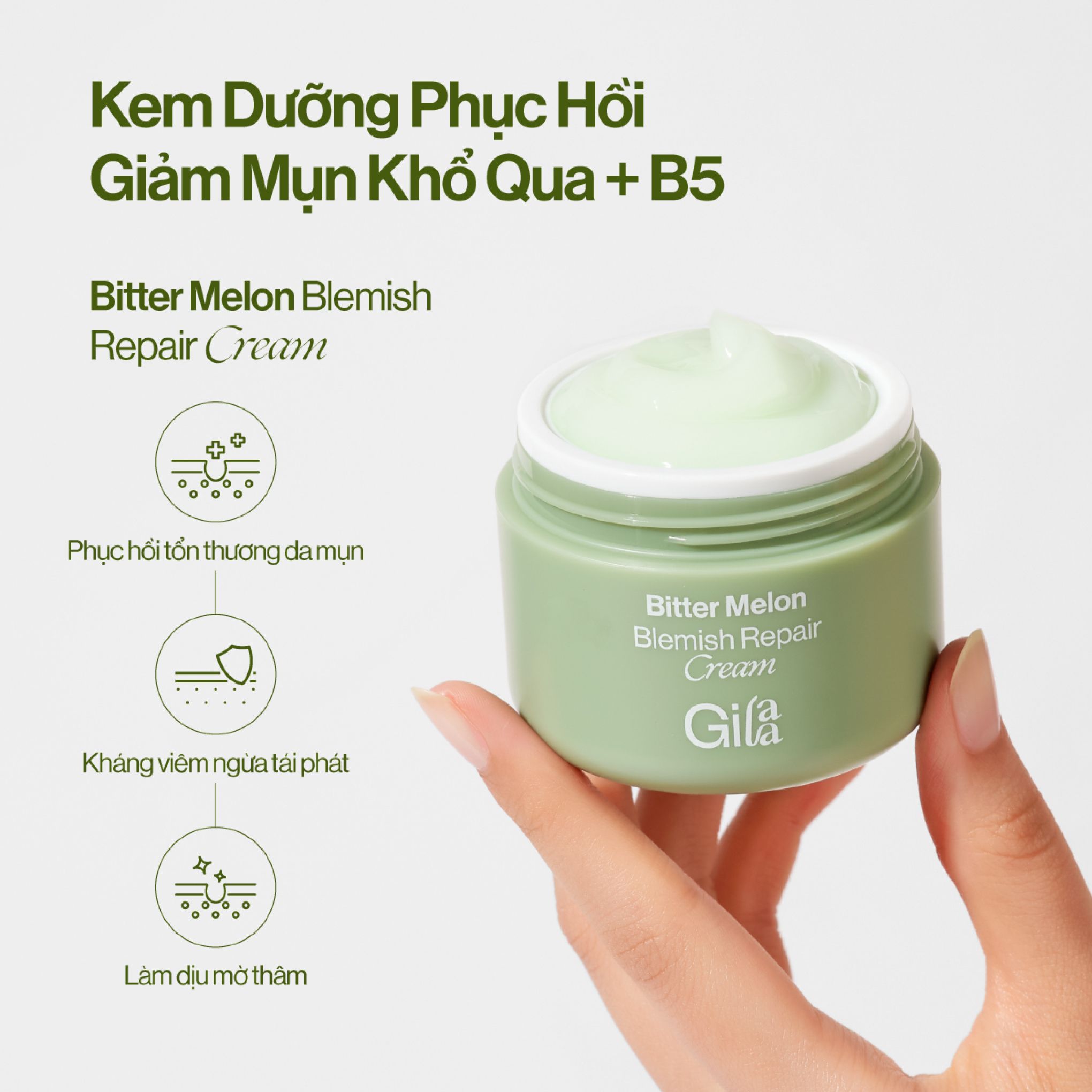 Kem Dưỡng Da Gilaa (Bitter Melon Blemish Repair Cream, 50Ml)