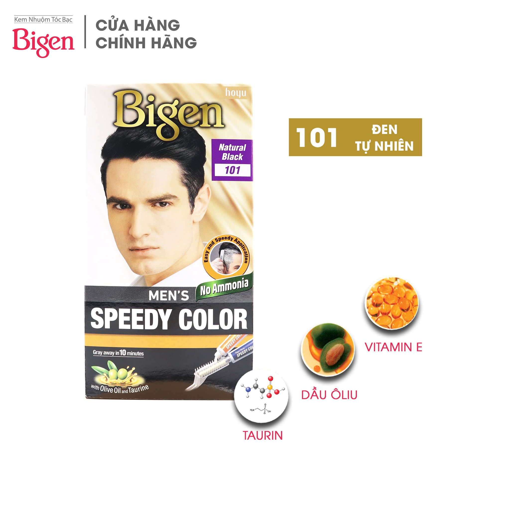 Kem nhuộm tóc Bigen 80g 101- Đen