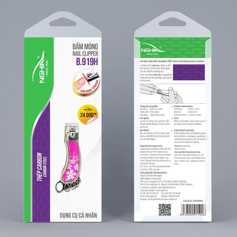 Bấm móng tay Kềm Nghĩa thép chuyên dụng B.919