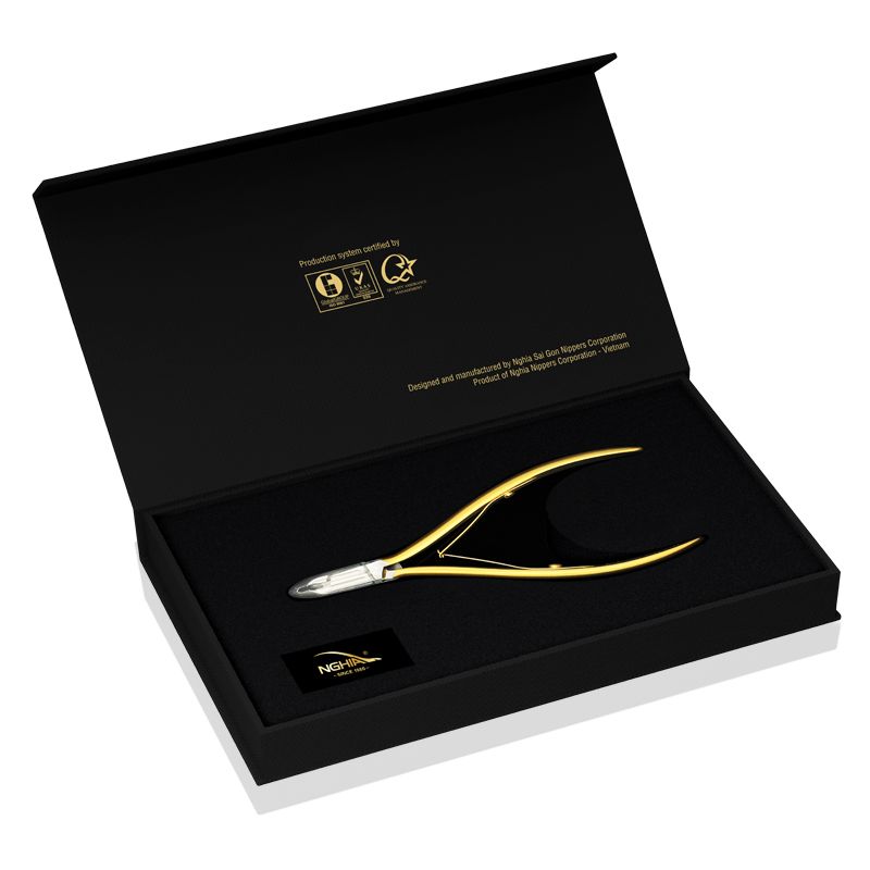 Kềm cắt da cao cấp Kềm Nghĩa thép không gỉ mạ vàng 24K EVO.07