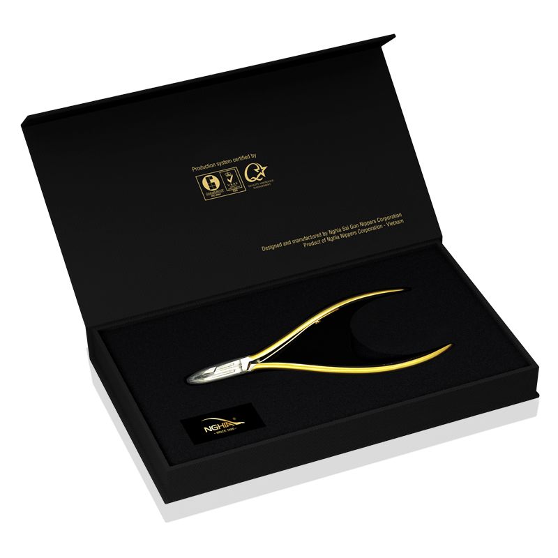 Kềm cắt da cao cấp Kềm Nghĩa thép không gỉ mạ vàng 24K EVO.05