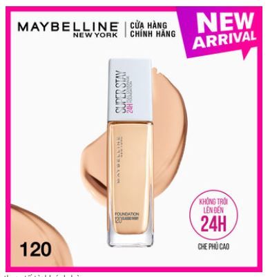 Kem Nền Lâu Trôi Maybelline Superstay 24H Full Coverage 30ml .#120 Classic Ivory