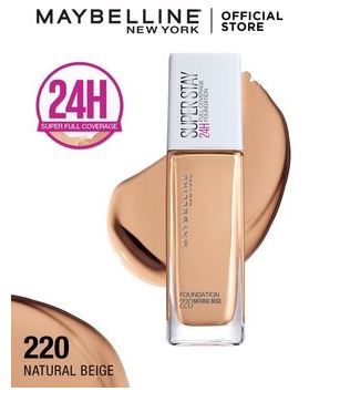 Kem Nền Lâu Trôi Maybelline Superstay 24H Full Coverage 30ml .#220 Natural Beige