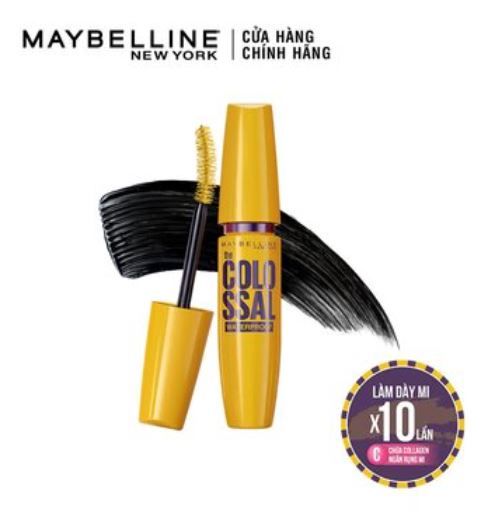 Cọ Chuốt Mi Maybelline Colossal Magnum Mascara 9.2ml #Black Màu Đen