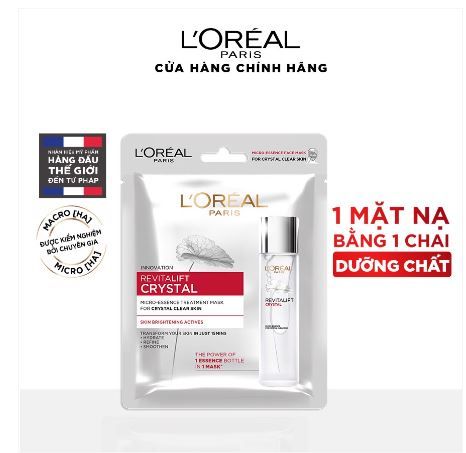 Mặt Nạ Dưỡng Chất L'Oreal Revitalift Crystal Micro Essence Treatment Mask Căng Mướt Da 25g
