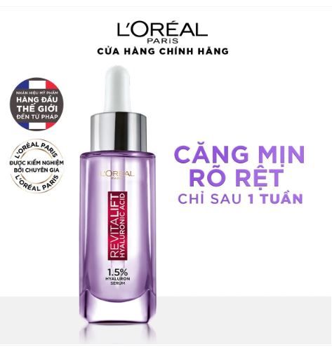 Dưỡng Chất L'Oreal Revitalift Hyaluronic Acid Serum Căng Mịn Và Sáng Da 30ml