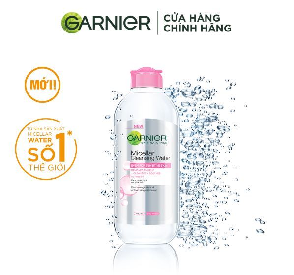 Nước Tẩy Trang Garnier Micellar Cleansing Water Cho Da Nhạy Cảm 400ml