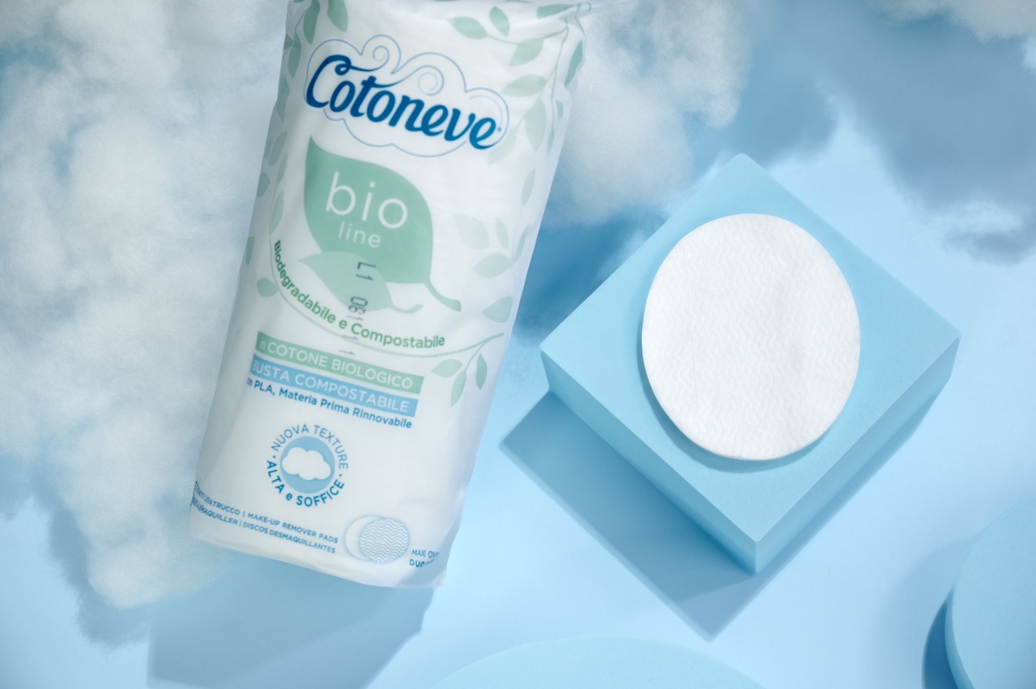 Bông Tẩy Trang Hữu Cơ Bio-Line 60 Miếng Cotoneve (Túi Sinh Học Tự Phân Hủy)