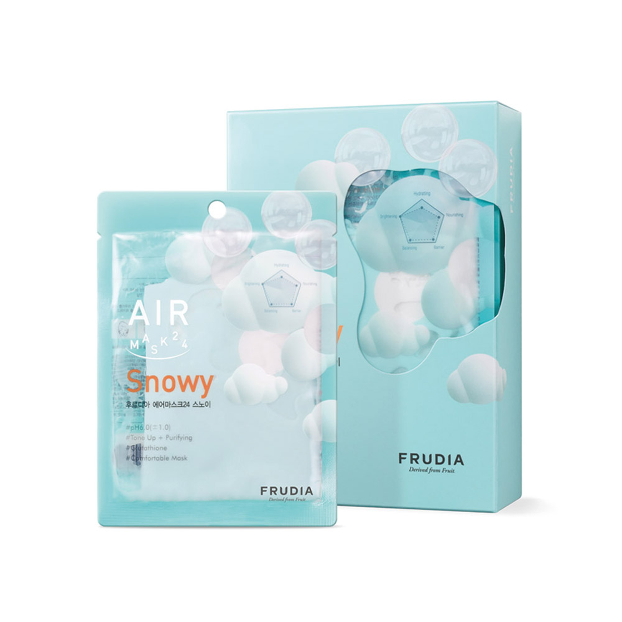 Mặt Nạ Dưỡng Ẩm Frudia Air Mask 24 Snowy Làm Trắng Da 25ml