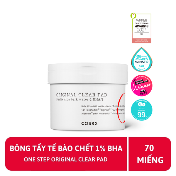  Bông Tẩy Tế Bào Chết Dưỡng Ẩm Cosrx One Step Moisture Pad 70 Miếng 