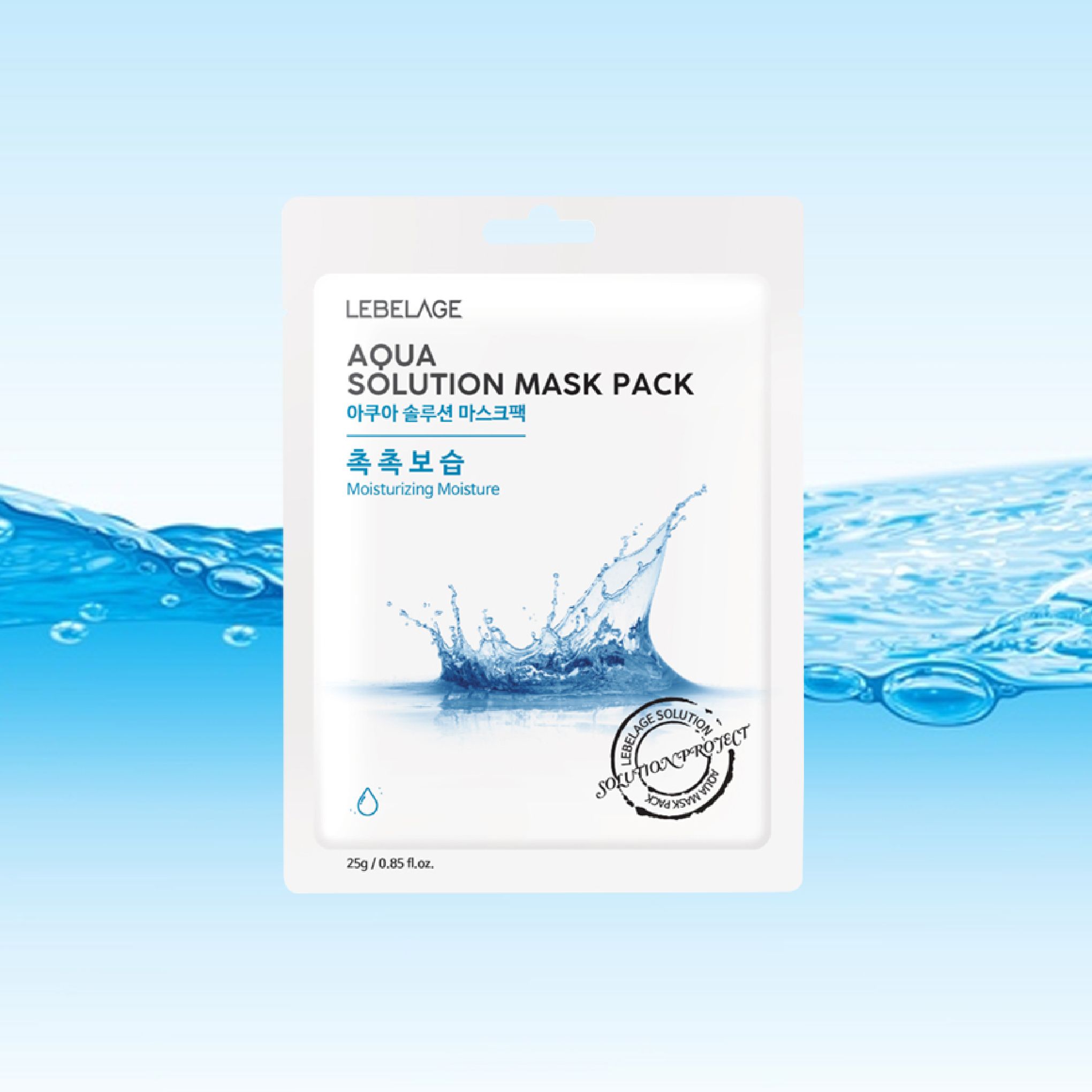  Mặt Nạ Lebelage Aqua Solution Mask Pack Moisturizing Moisture Cấp Nước 25g 