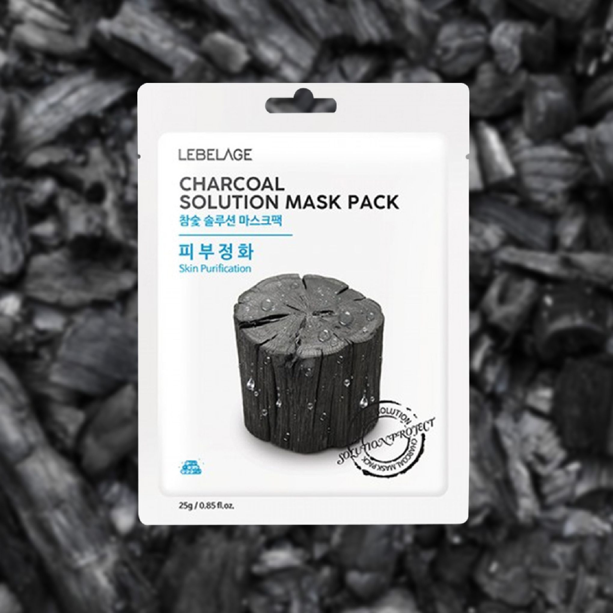 Mặt Nạ Lebelage Charcoal Solution Mask Pack Skin Purification Chiết Xuất Than Tre 25g