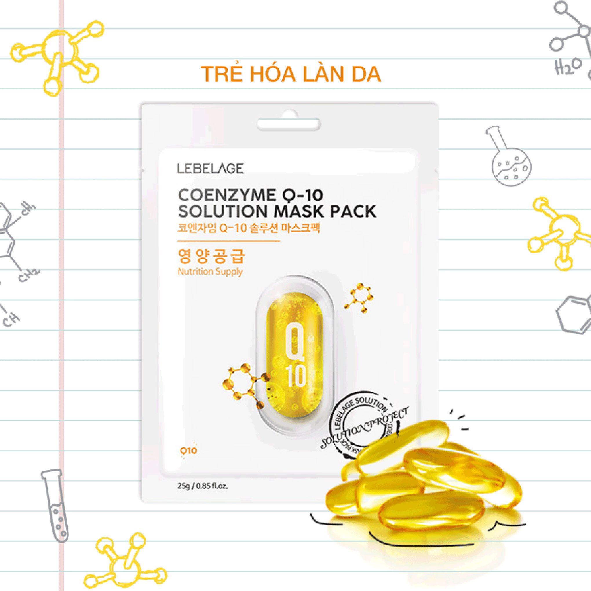Mặt Nạ Bổ Sung Coenzyme Lebelage Coenzyme Q-10 Solution Mask 25g