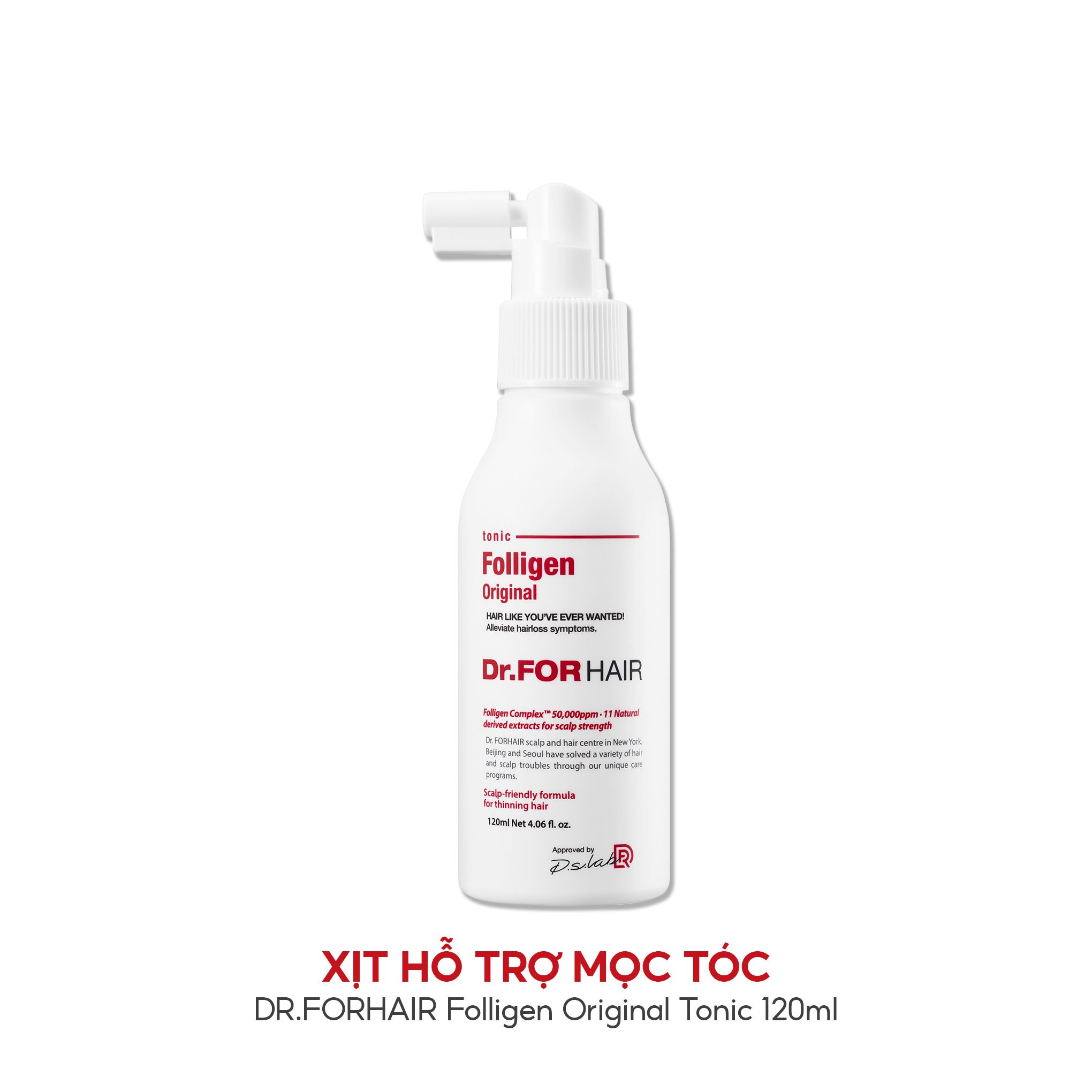 Dr.Forhair Folligen Tonic - Xịt Mọc Tóc, Tinh Chất Thảo Dược Dưỡng Tóc 120Ml