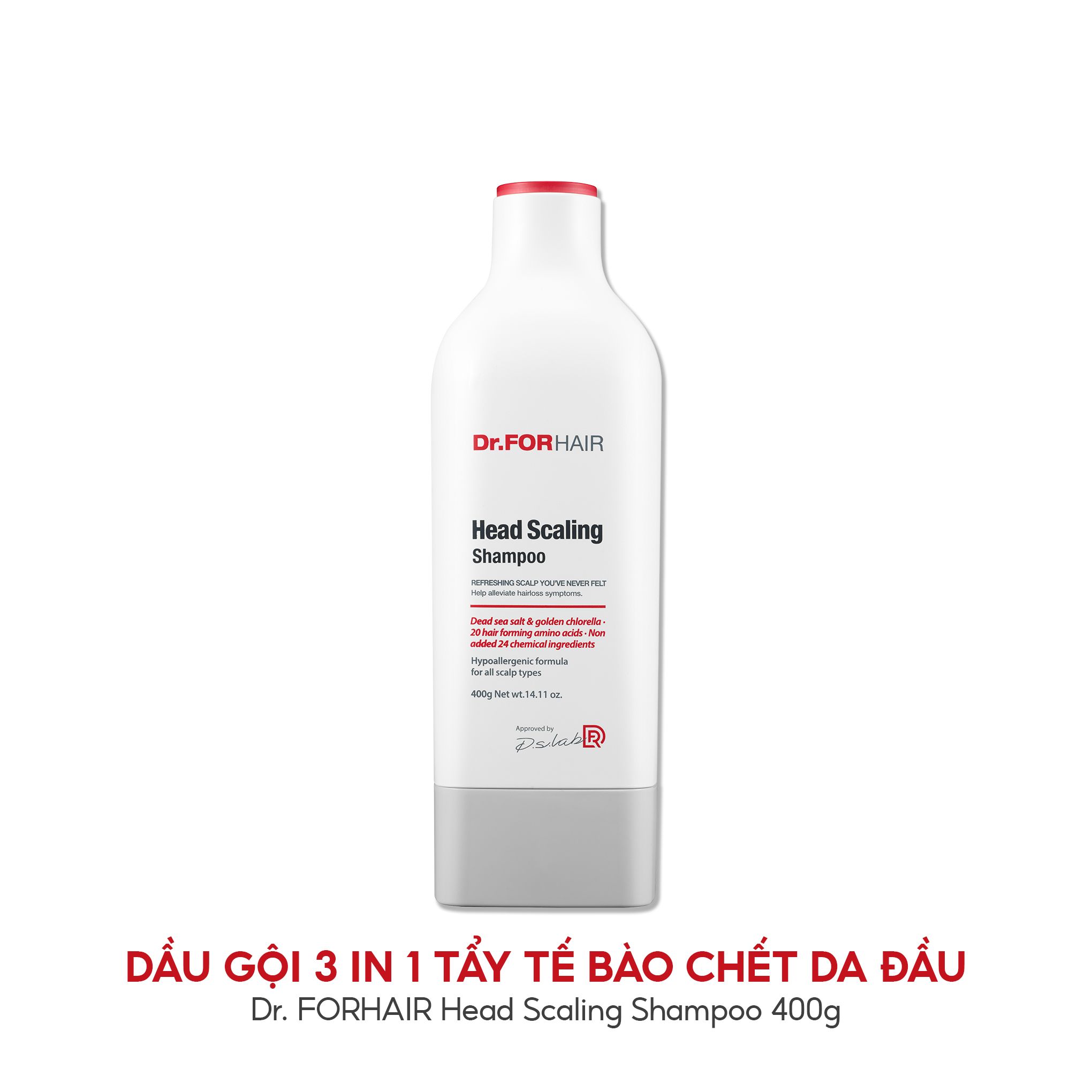 Dr. Forhair Head Scaling Shampoo - Dầu Gội 3 In 1 TẩY Tế BàO Chết, Giảm Rụng Tóc, Cải Thiện Bạc Tóc 400Ml
