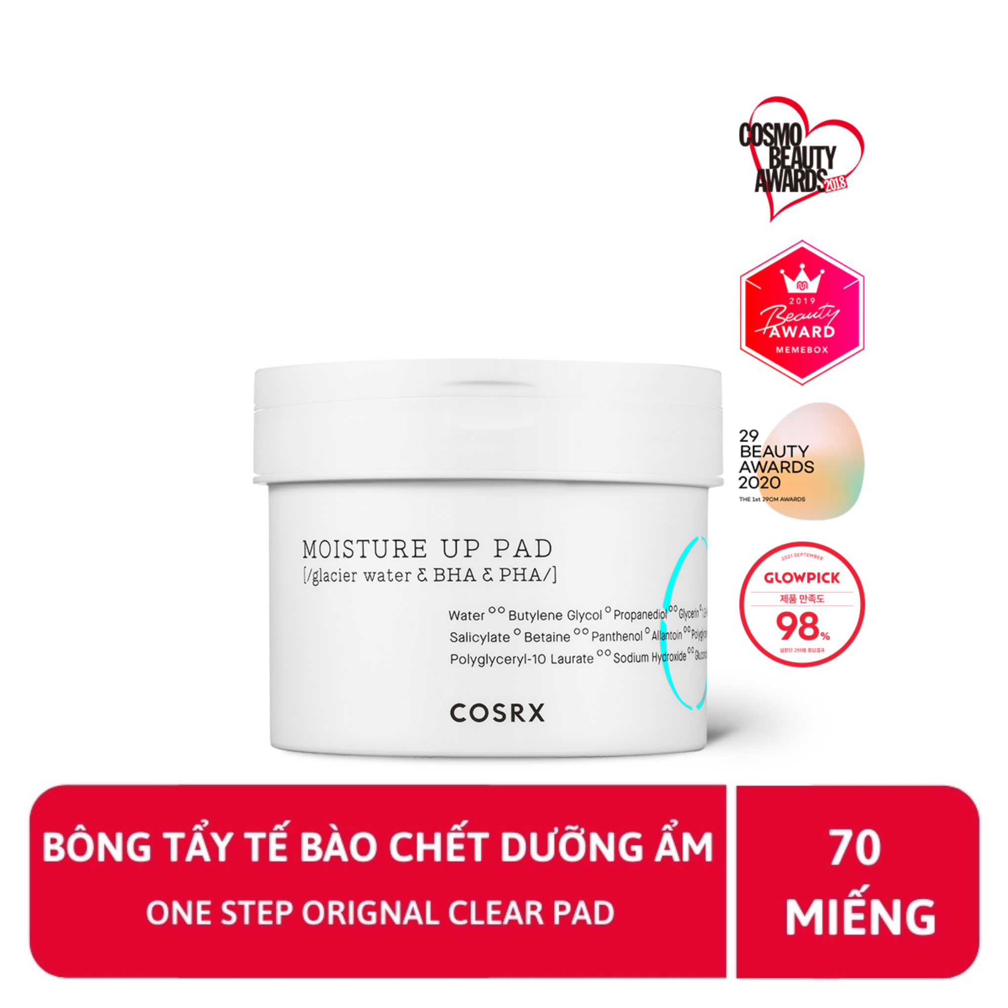 Bông Tẩy Tế Bào Chết Cosrx Calming Pad 70 Miếng