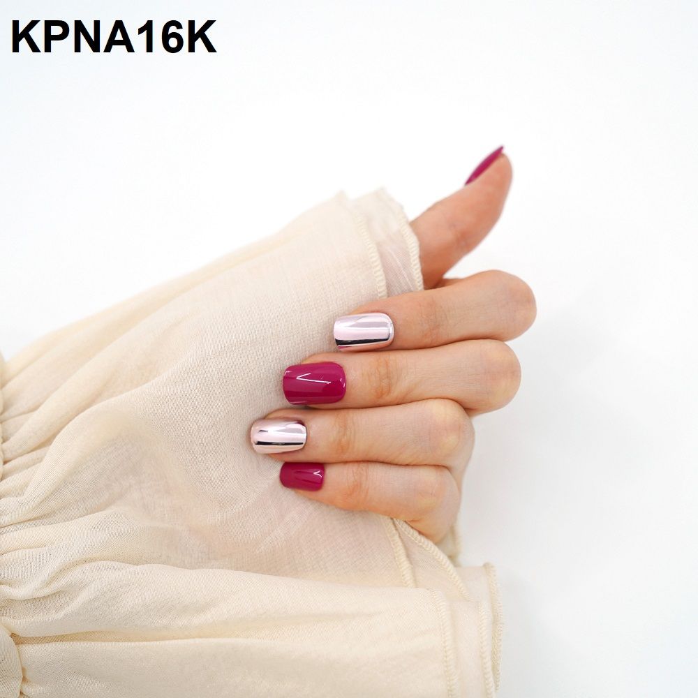 Bộ 30 Móng Tay Gel Tự Dán Press & Go Kiss New York Nail Box - Ruby (KPNA16KA)