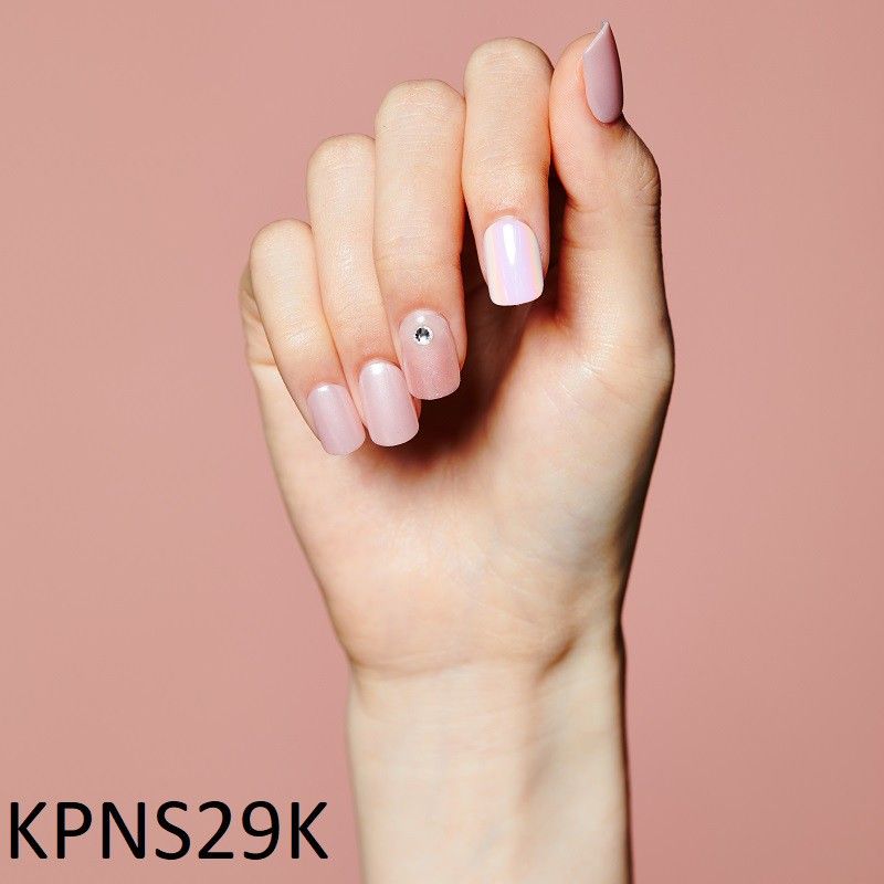 Bộ 30 Móng Tay Gel Tự Dán Press & Go Kiss New York Nail Box - Melting Pink (KPNS29K)
