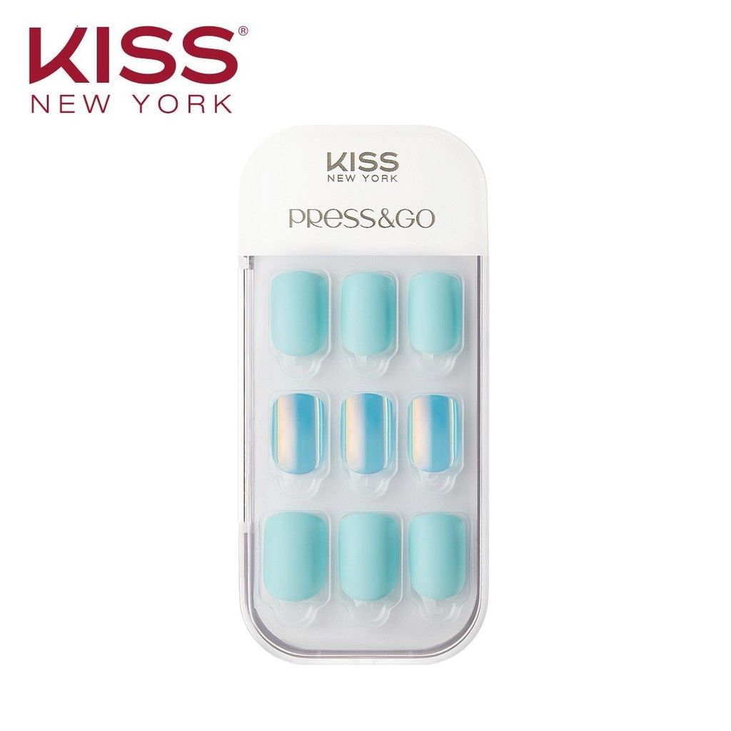 Bộ 30 Móng Tay Gel Tự Dán Press & Go Kiss New York Nail Box - Cool Mint (KPNA04K)