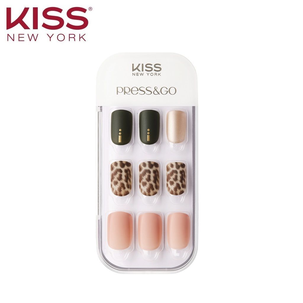 Bộ 30 Móng Tay Gel Tự Dán Press & Go Kiss New York Nail Box - Savanna (KPNA24KA)