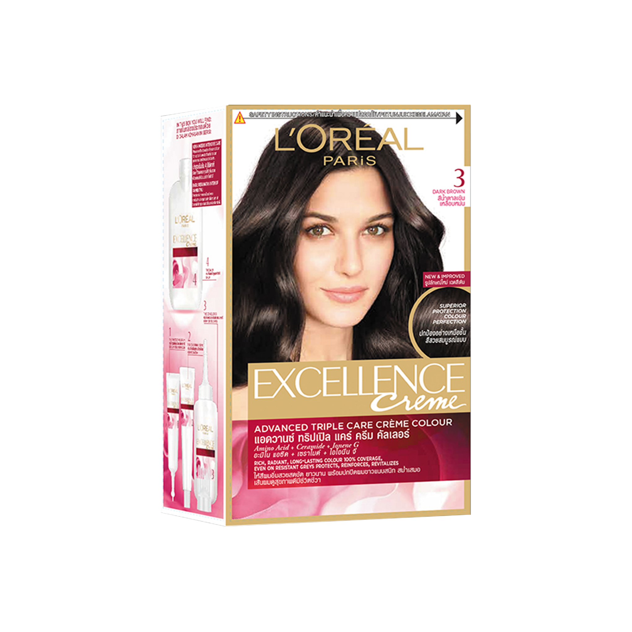 Kem Nhuộm L'Oreal Paris Excellence 172ml.#3 Nâu Đen Tự Nhiên