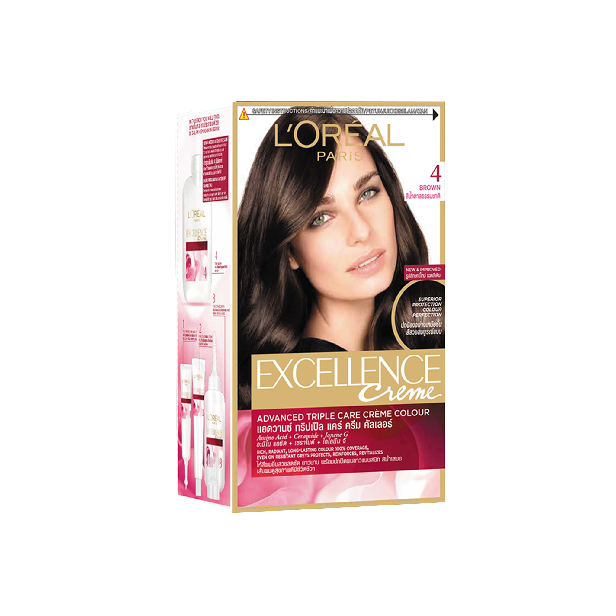 Kem Nhuộm L'Oreal Paris Excellence 172ml.#4 Nâu Tự Nhiên