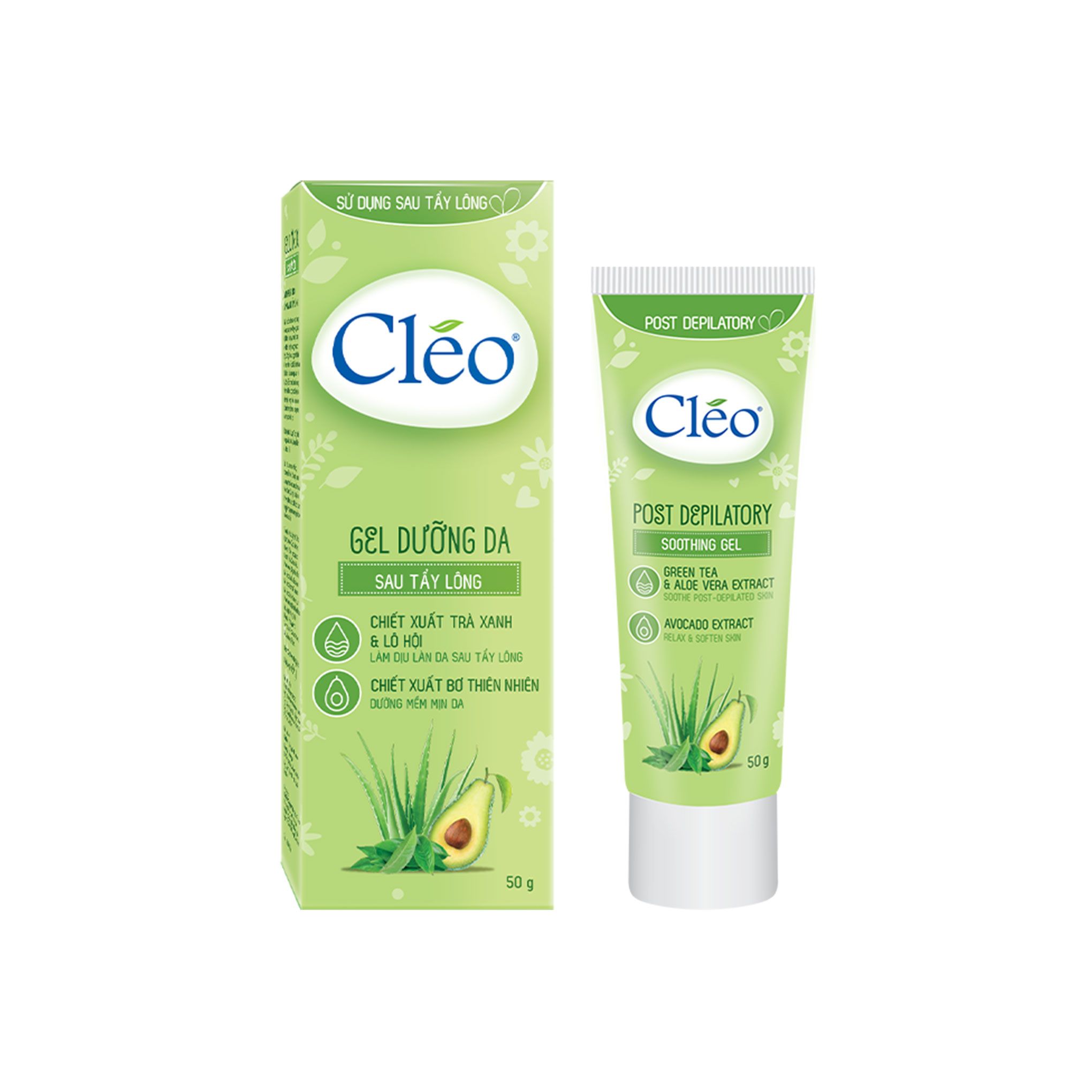Gel dưỡng da sau tẩy lông Cleo 50g