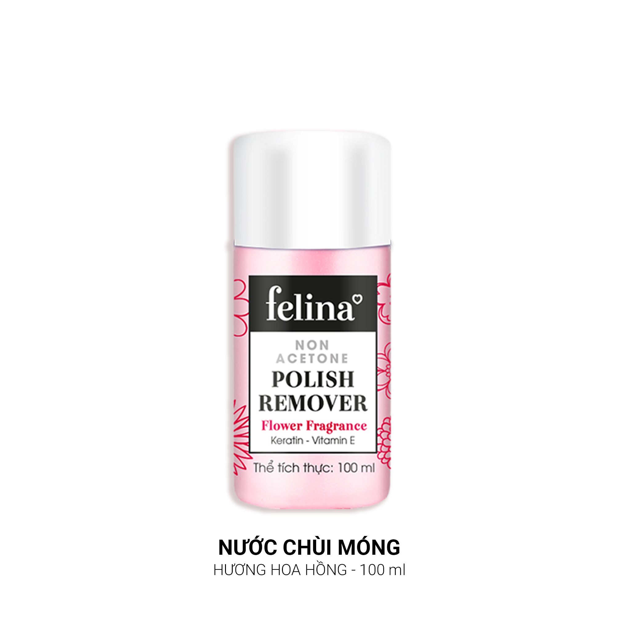 Nước rửa móng tay Felina màu hồng 100 ml
