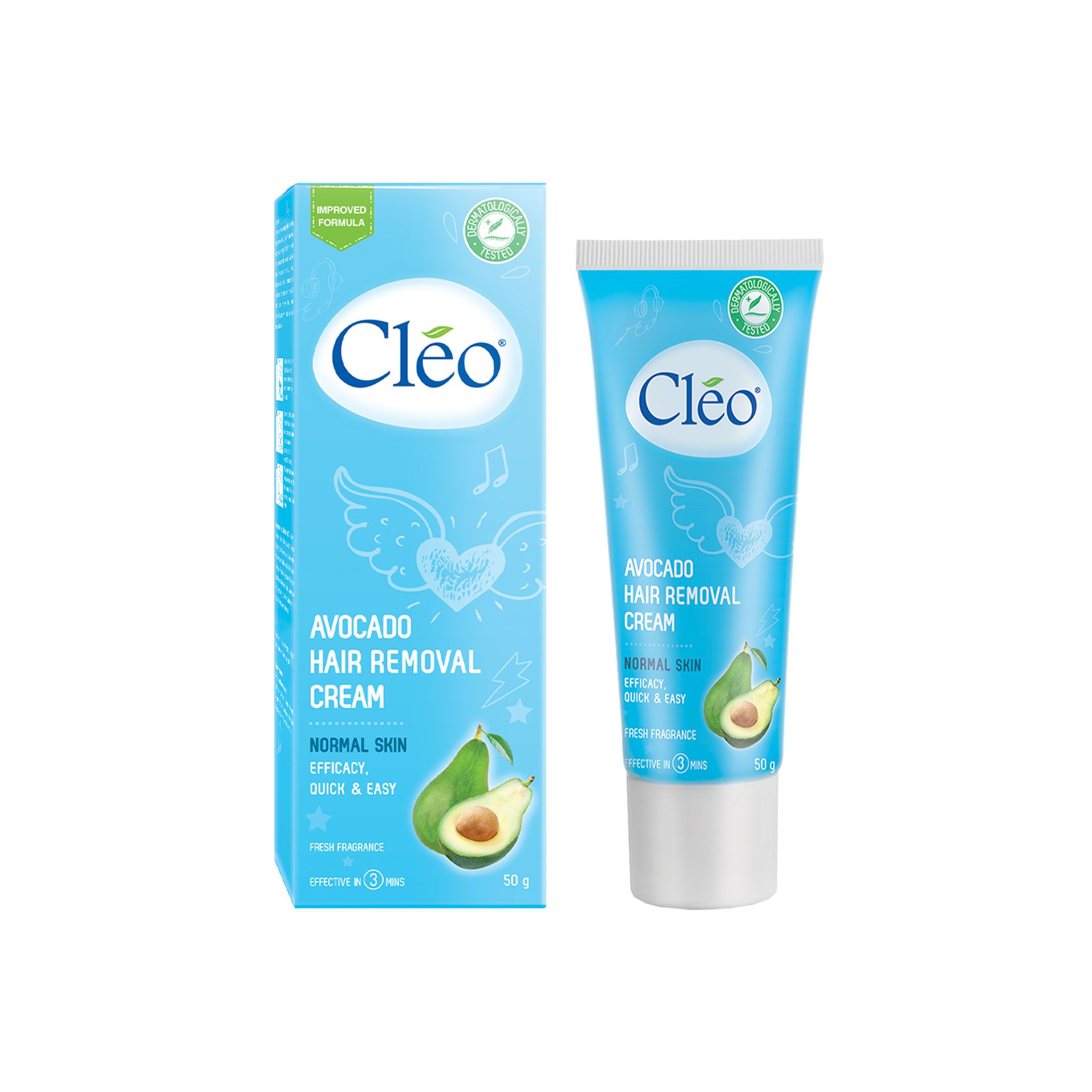 Kem bơ tẩy lông Cleo da thường 50g