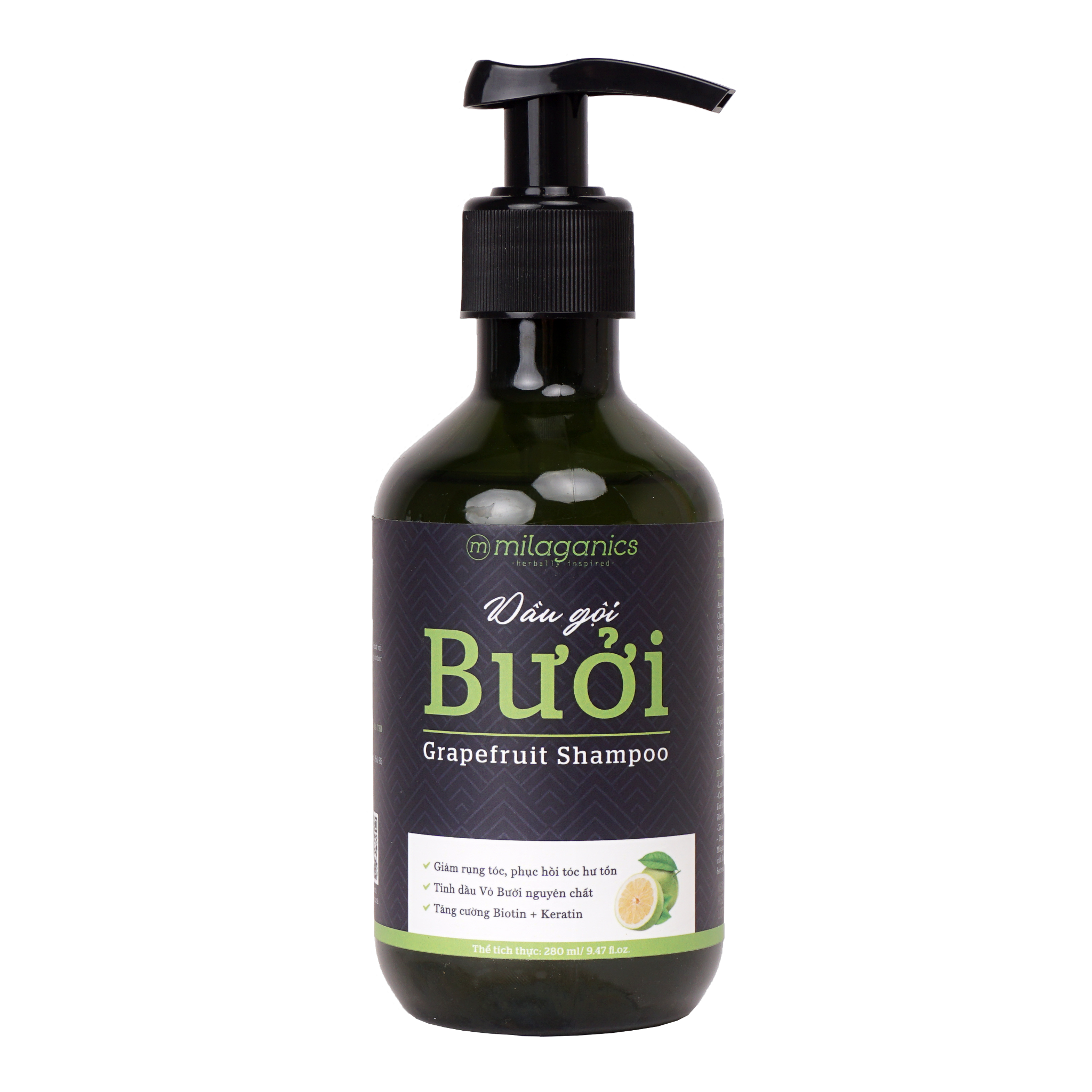 Dầu Gội Bưởi Milaganics 280ml
