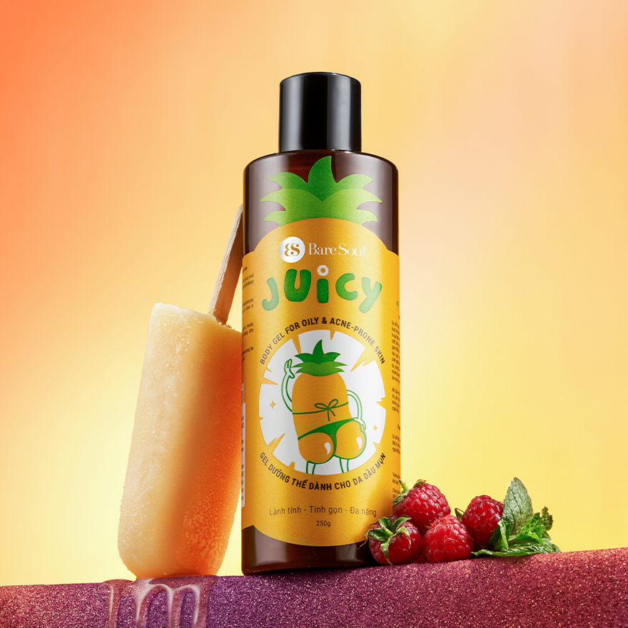 Gel dưỡng thể ngừa viêm lỗ chân lông và mụn cơ thể AHA 7% BareSoul Body
