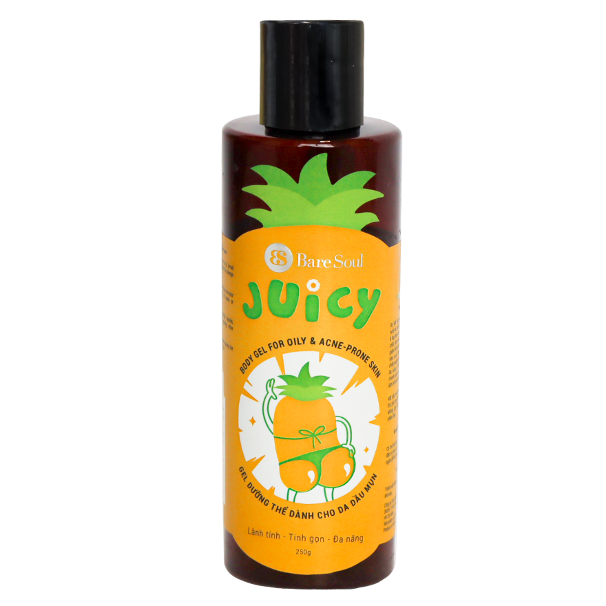 Gel dưỡng thể ngừa viêm lỗ chân lông và mụn cơ thể AHA 7% BareSoul Body