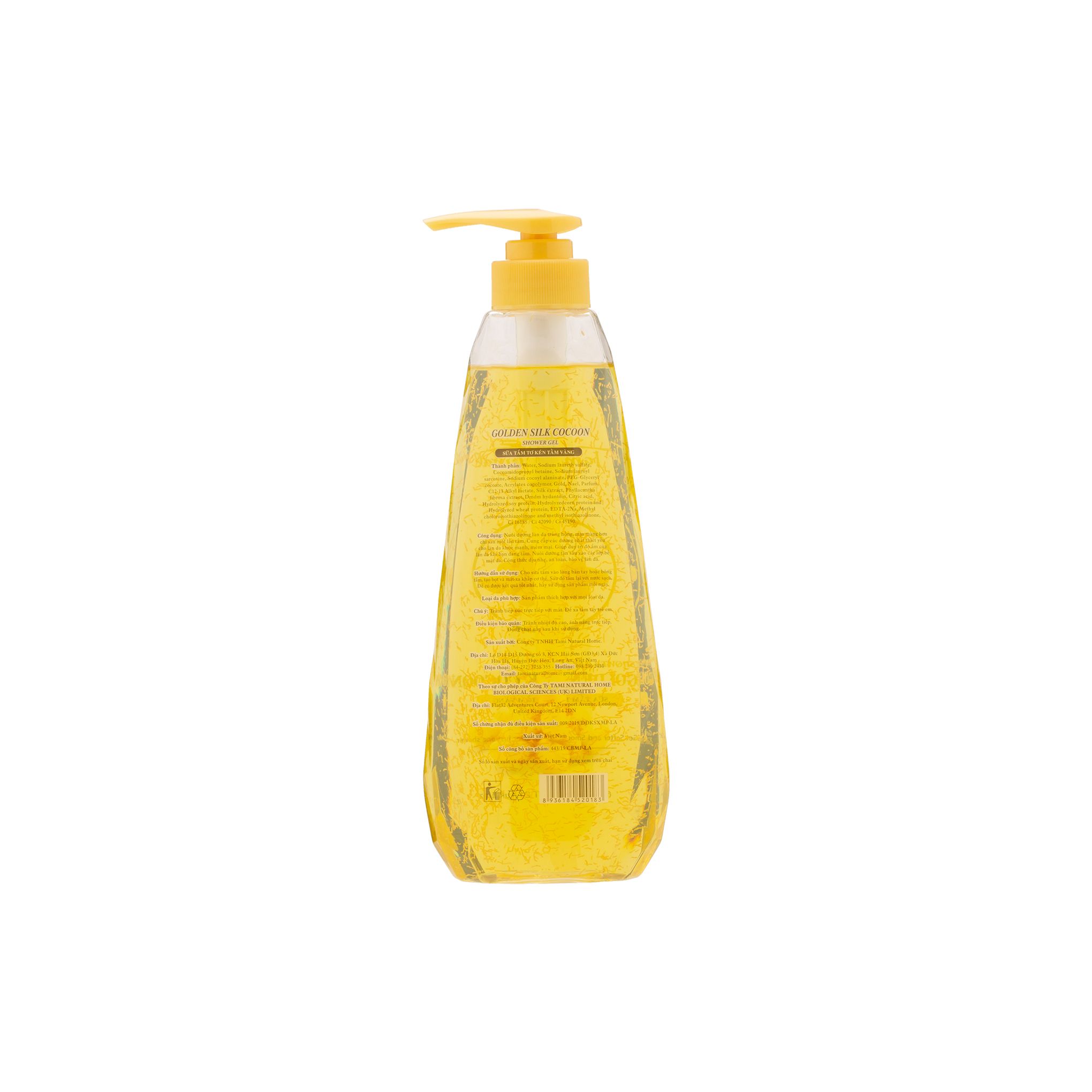Sữa tắm tinh chất tơ kén tằm vàng - 600ml