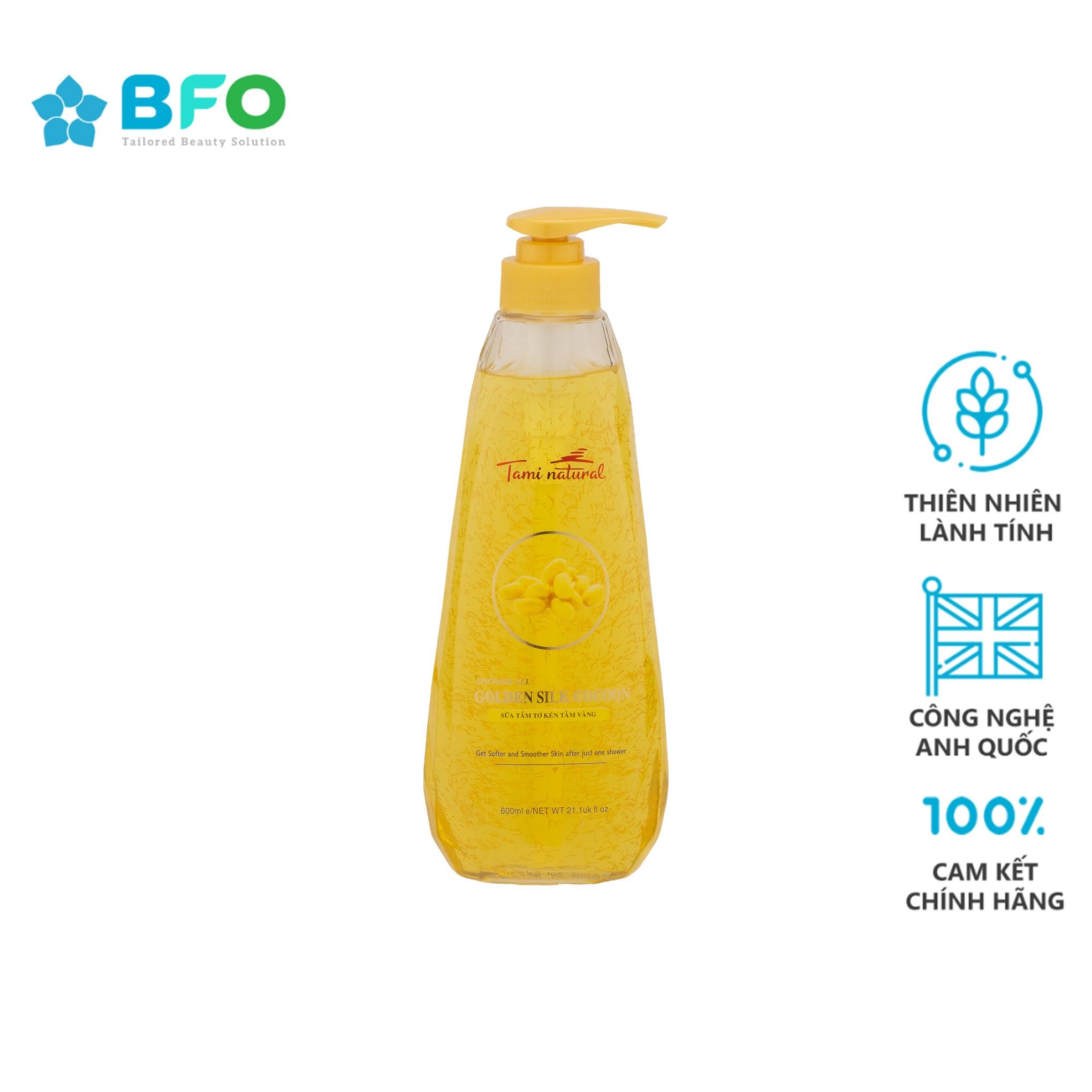 Sữa tắm tinh chất tơ kén tằm vàng - 600ml