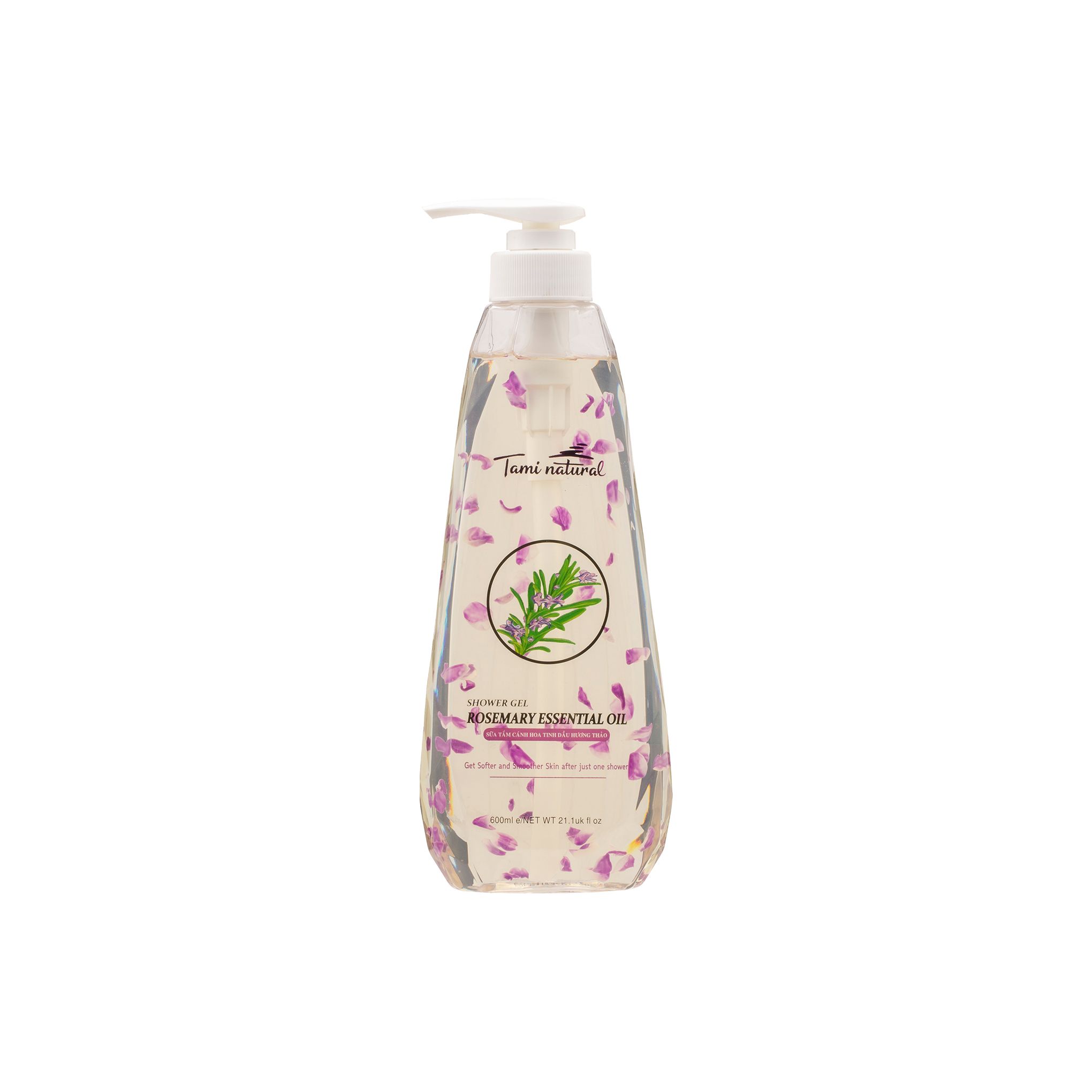 Sữa tắm cánh hoa lưu hương tinh dầu hương thảo - 600ml